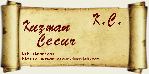 Kuzman Čečur vizit kartica